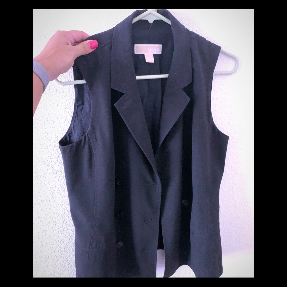 Michael Kors black dress vest